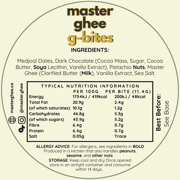 G-Bites - Artisan Date and Ghee Confection
