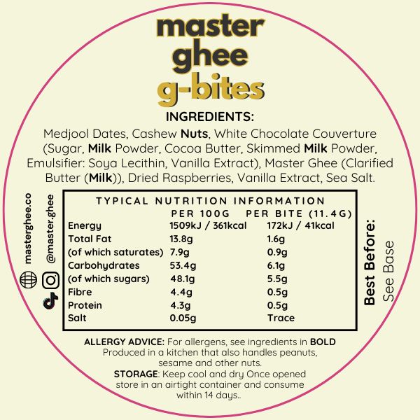 G-Bites - Artisan Date and Ghee Confection